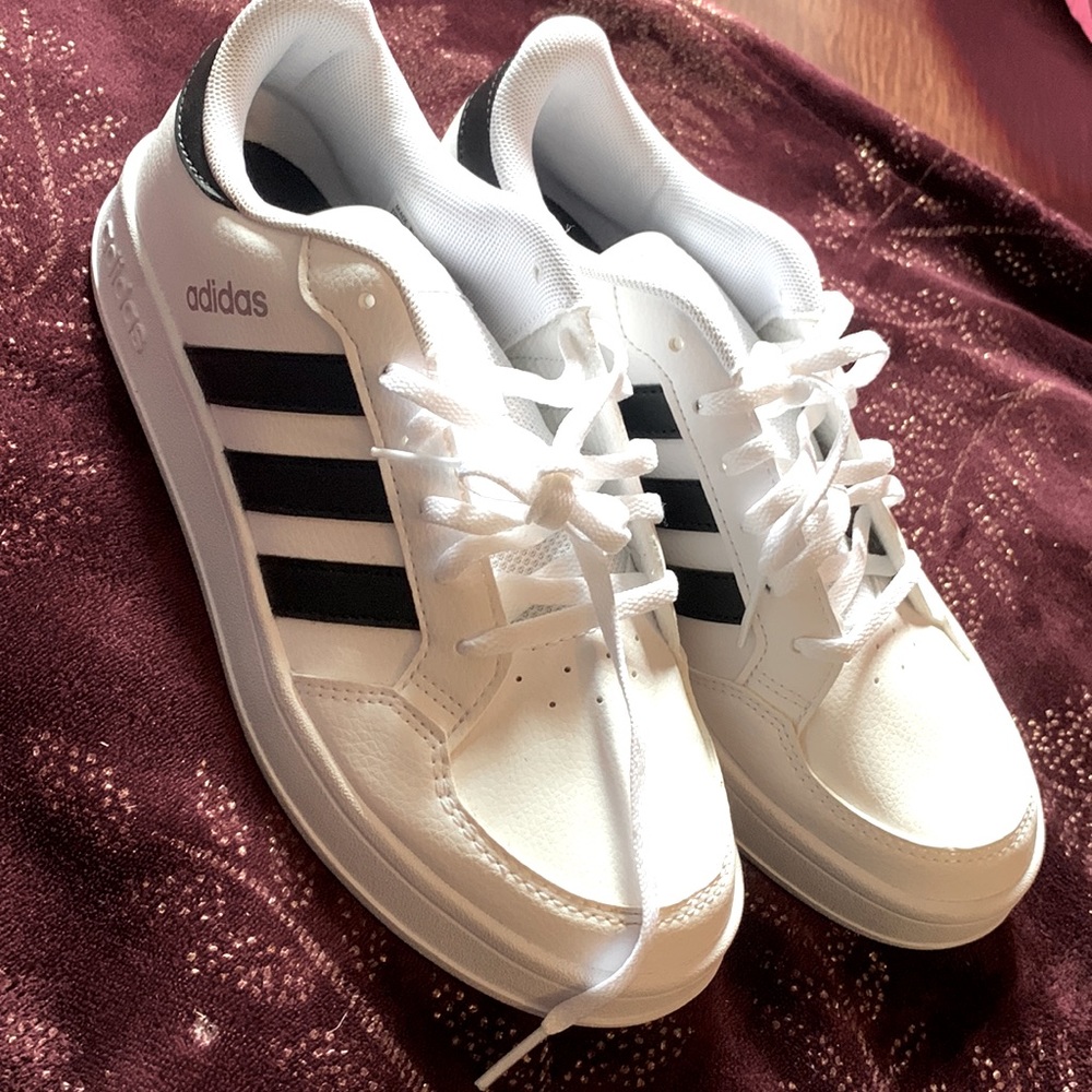 White and Black Adidas